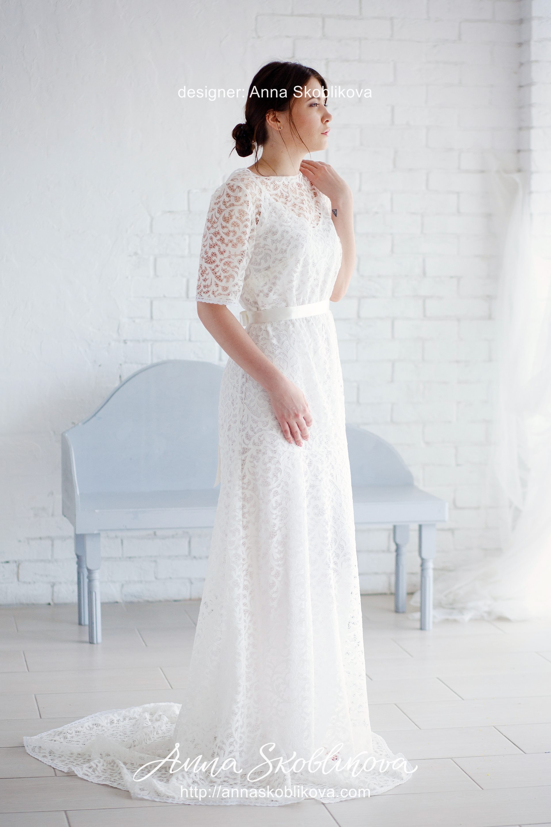 Delicate two-piece wedding dress  Wedding Dresses & Evening Gowns by Anna  Skoblikova