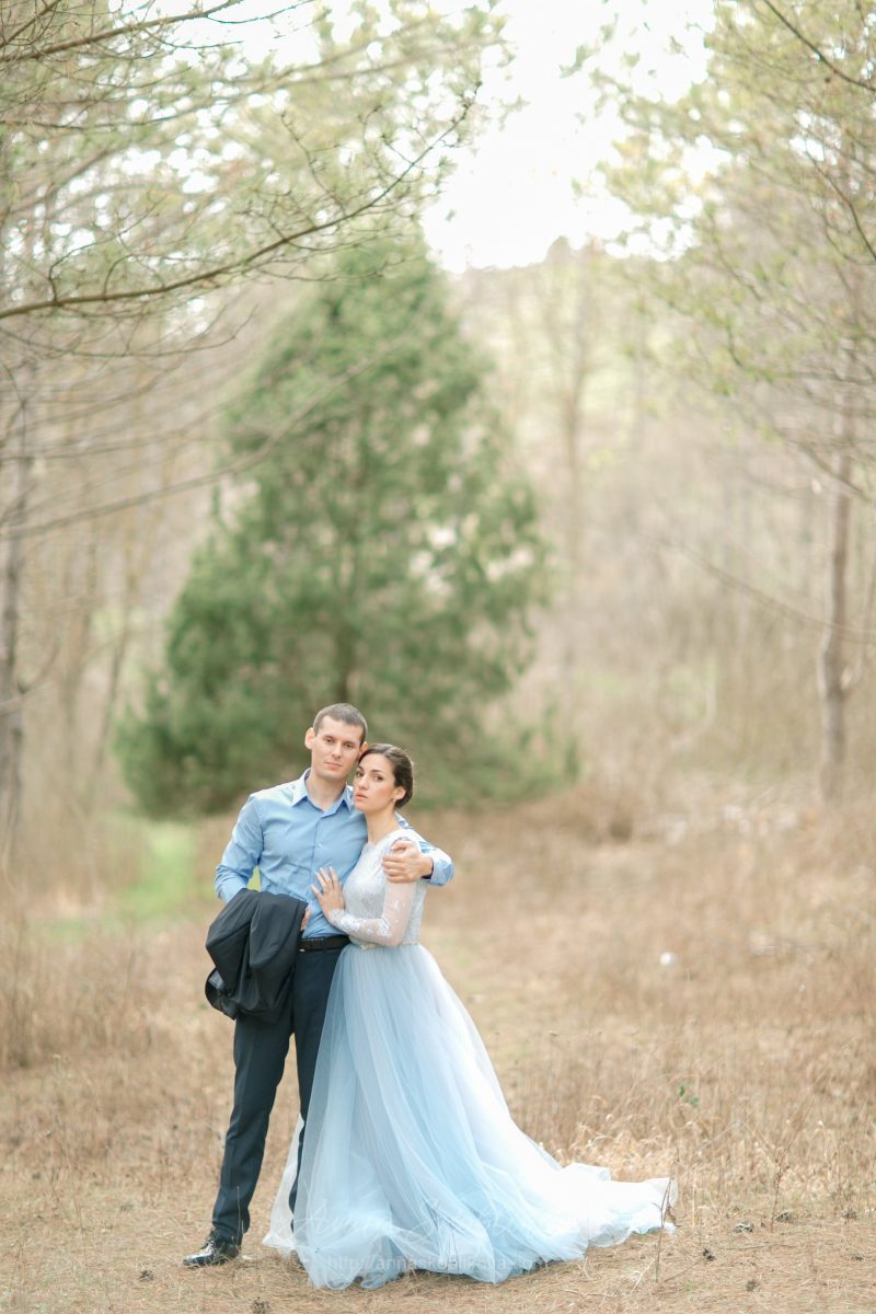 Blue wedding dress by Anna Skoblikova