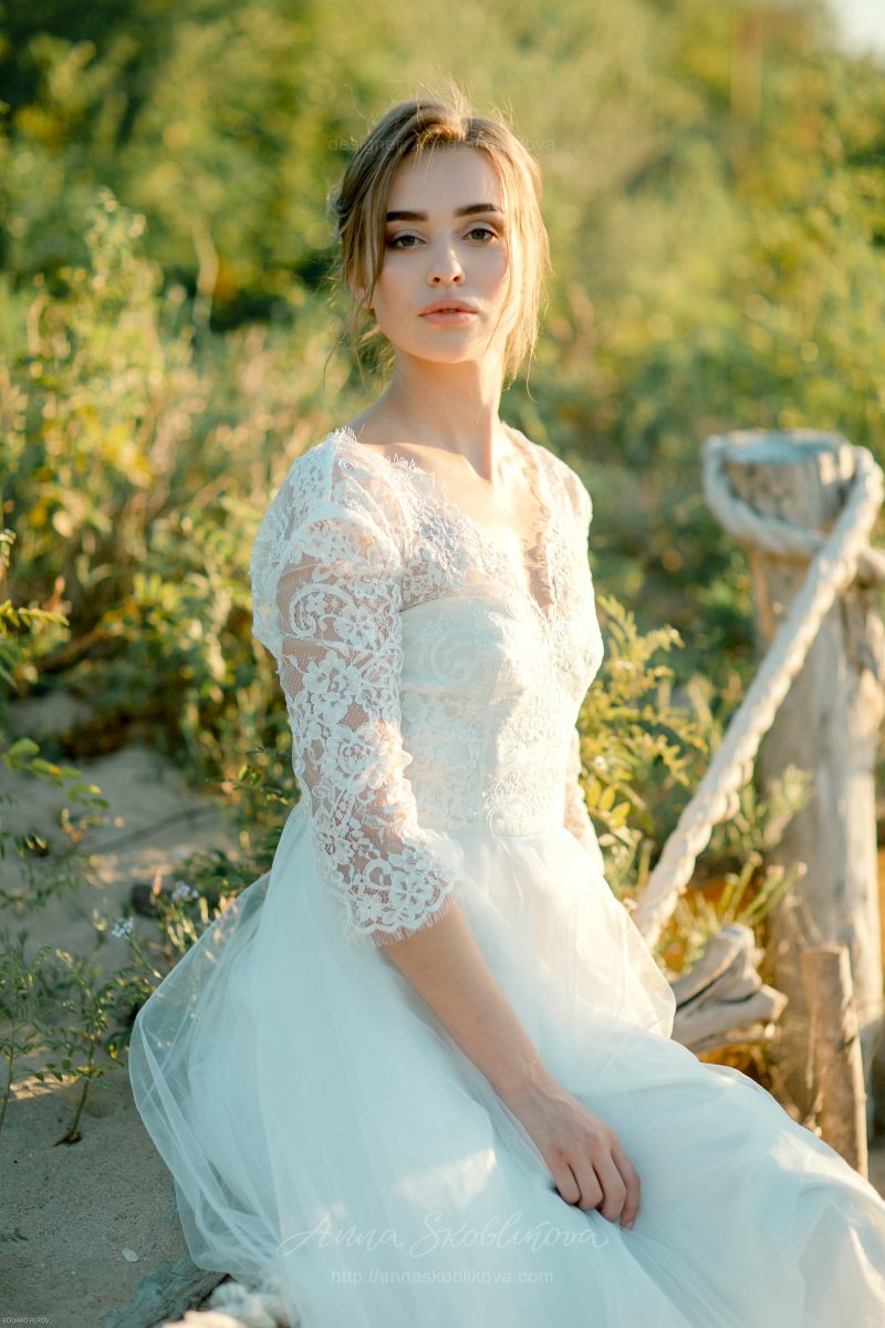Кружевное свадебное платье от Anna Skoblikova