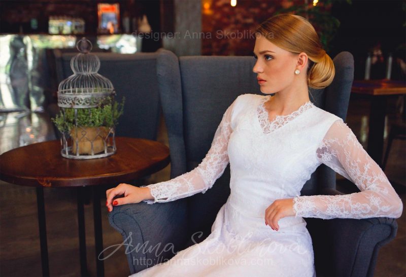 Милое и нежное свадебное платье от Anna Skoblikova