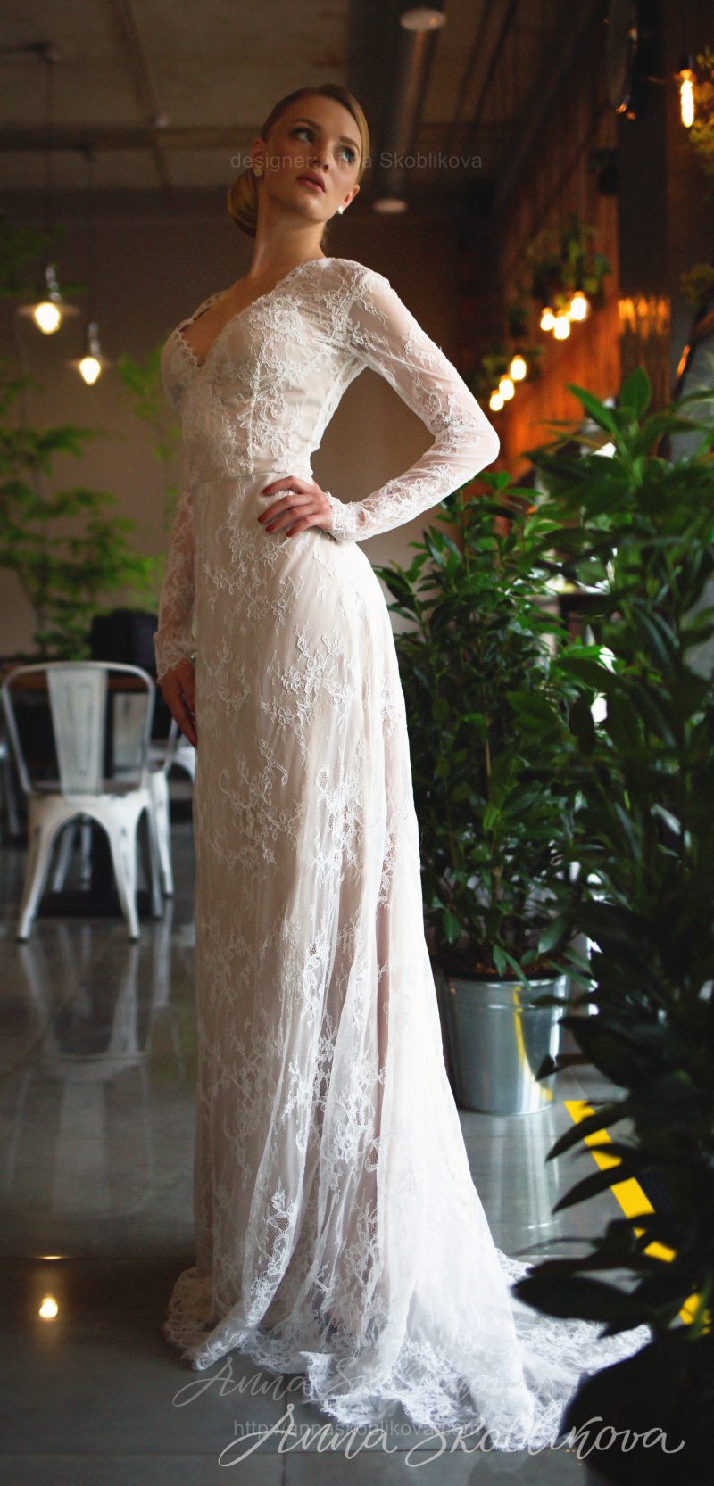 Свадебное платье цвета айвори от Anna Skoblikova