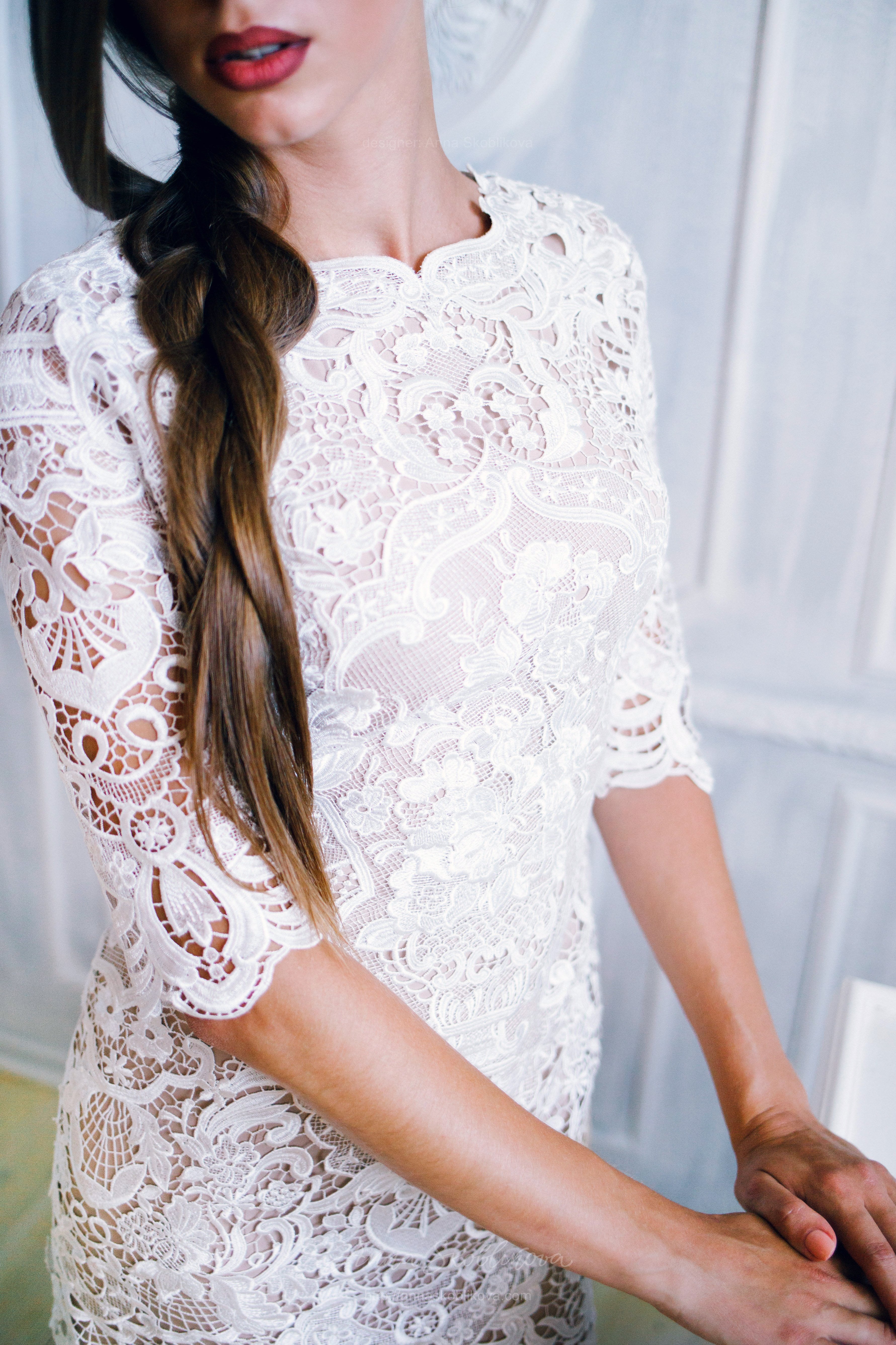 Gorgeous Wedding Dress of Macrame Lace | Wedding Dresses & Evening Gowns by  Anna Skoblikova
