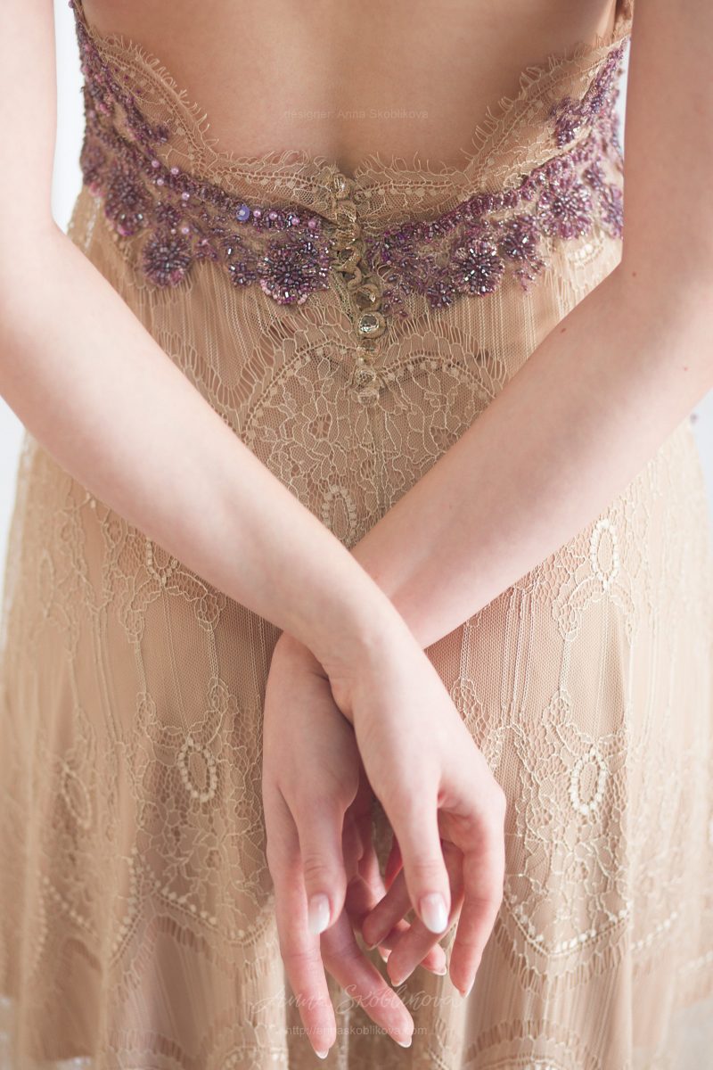 Платье с ручной вышивкой by Anna Skoblikova