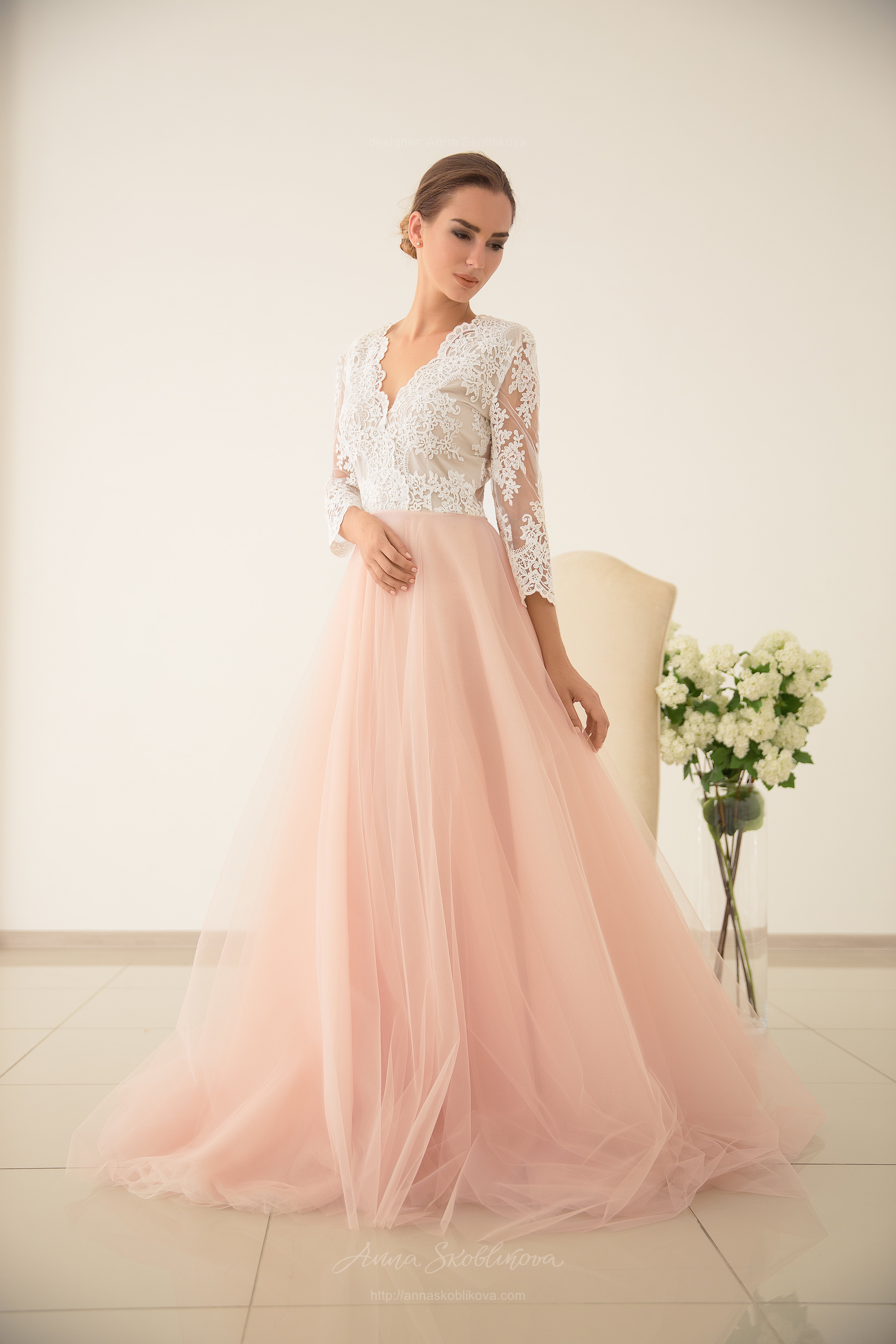 Pink powder Wedding Dress Anna Skoblikova