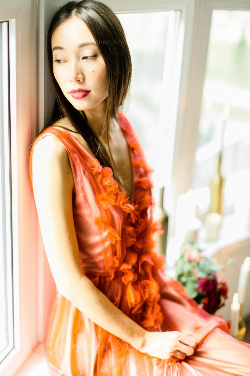 Вечернее и Свадебное платье красного цвета от Anna Skoblikova