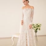 Свадебное платье из кружева и шелка от Anna Skoblikova