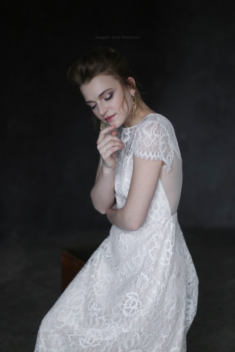 Элегантное свадебное платье из кружева от Anna Skoblikova