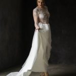 Свадебное и вечернее платье из сетки и шелка от Anna Skoblikova