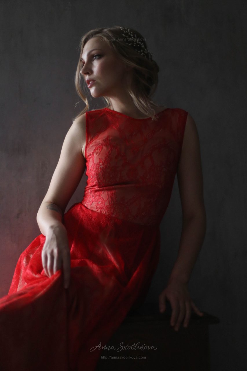 Red lace wedding dress | Wedding Dresses & Evening Gowns by Anna Skoblikova