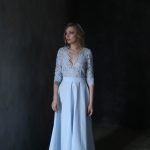 Романтичное свадебное и вечернее платье нежно голубого цвета от Anna Skoblikova