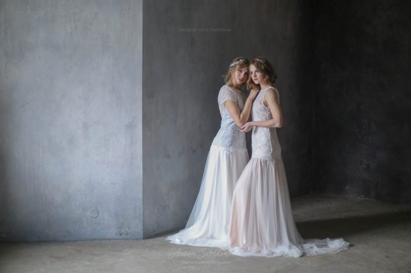 Нежное свадебное платье с кружевом от Anna Skoblikova