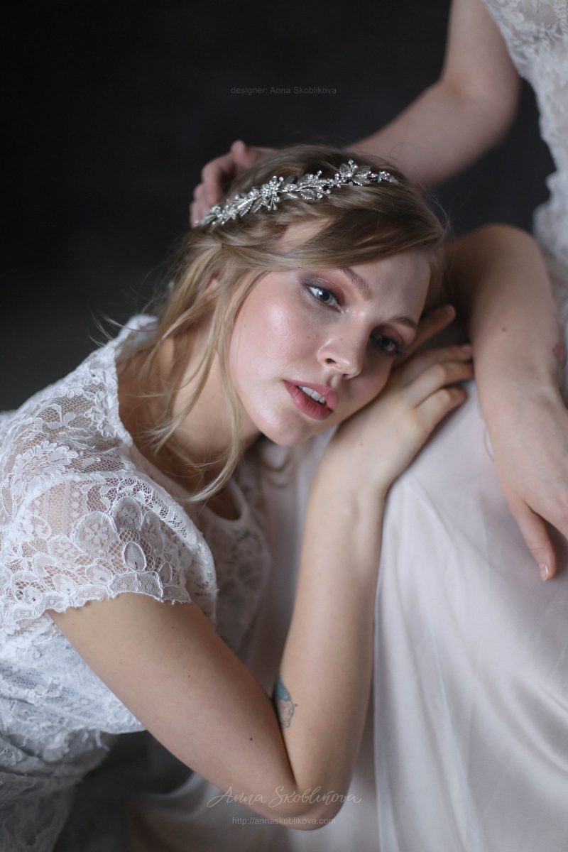 Нежное свадебное платье с кружевом от Anna Skoblikova