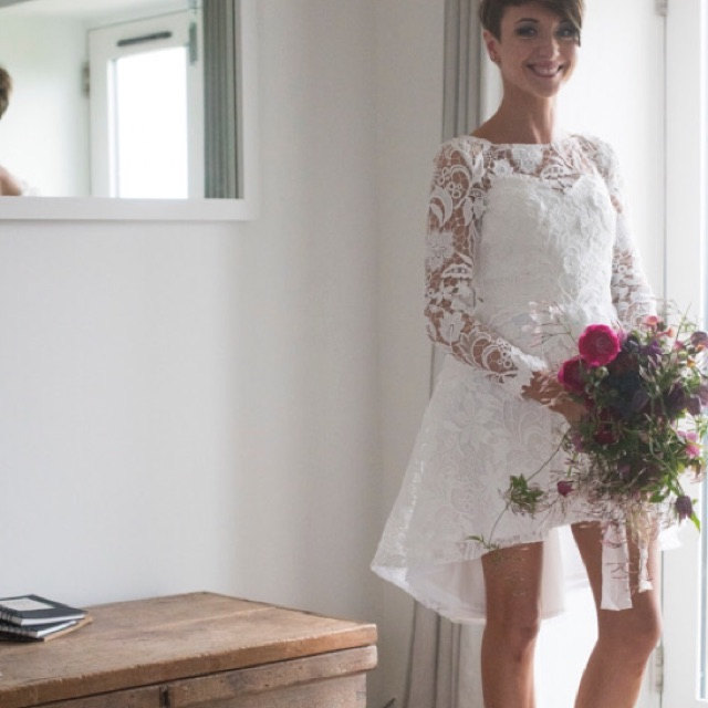 Свадебное платье из плетеного кружева от Anna Skoblikova