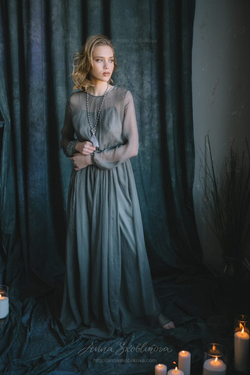 Luxurious Wedding dress from natural silk \ Anna Skoblikova \ 0127 \ Photo 4