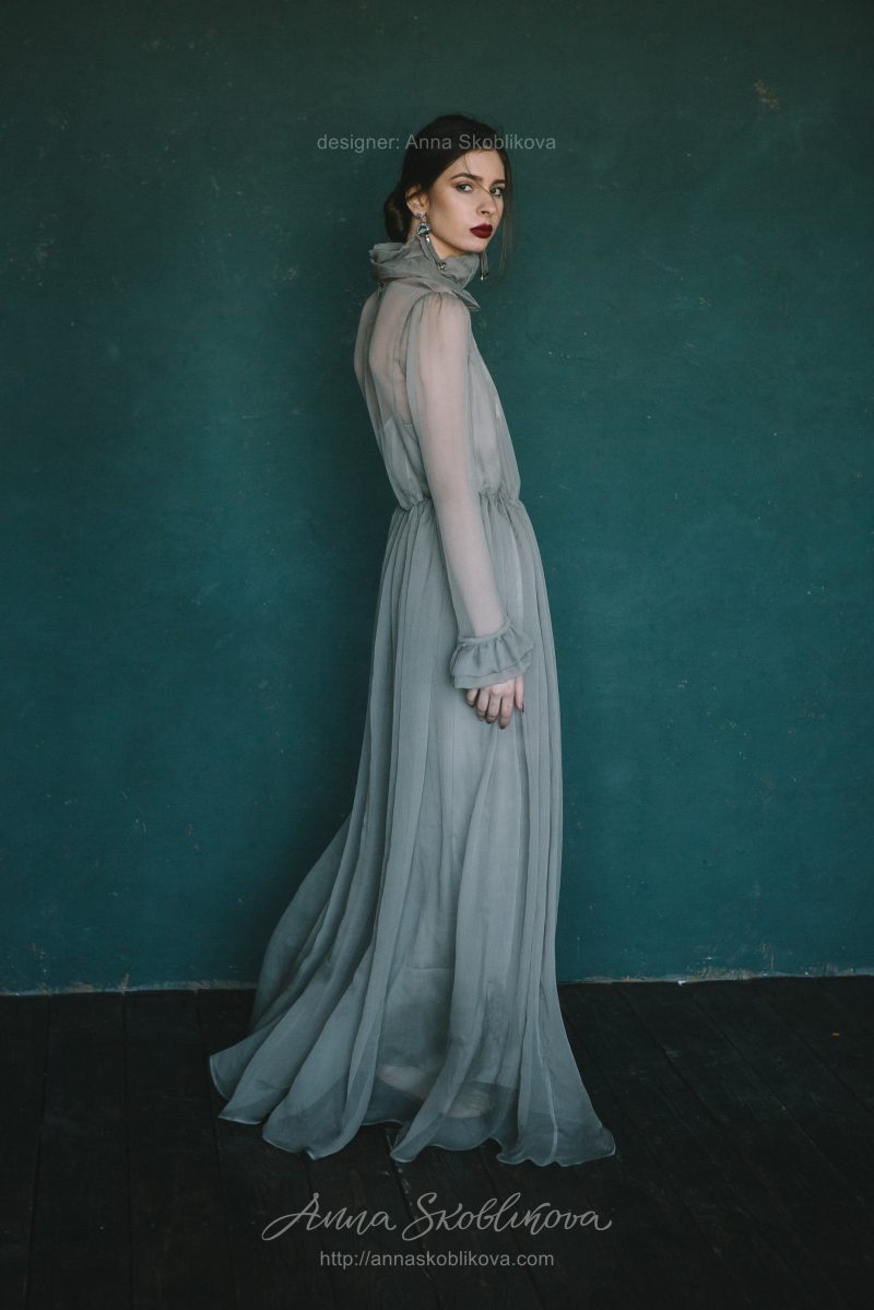Зелёное свадебное платье в стиле vintage  Anna Skoblikova  0126 | Photo 5