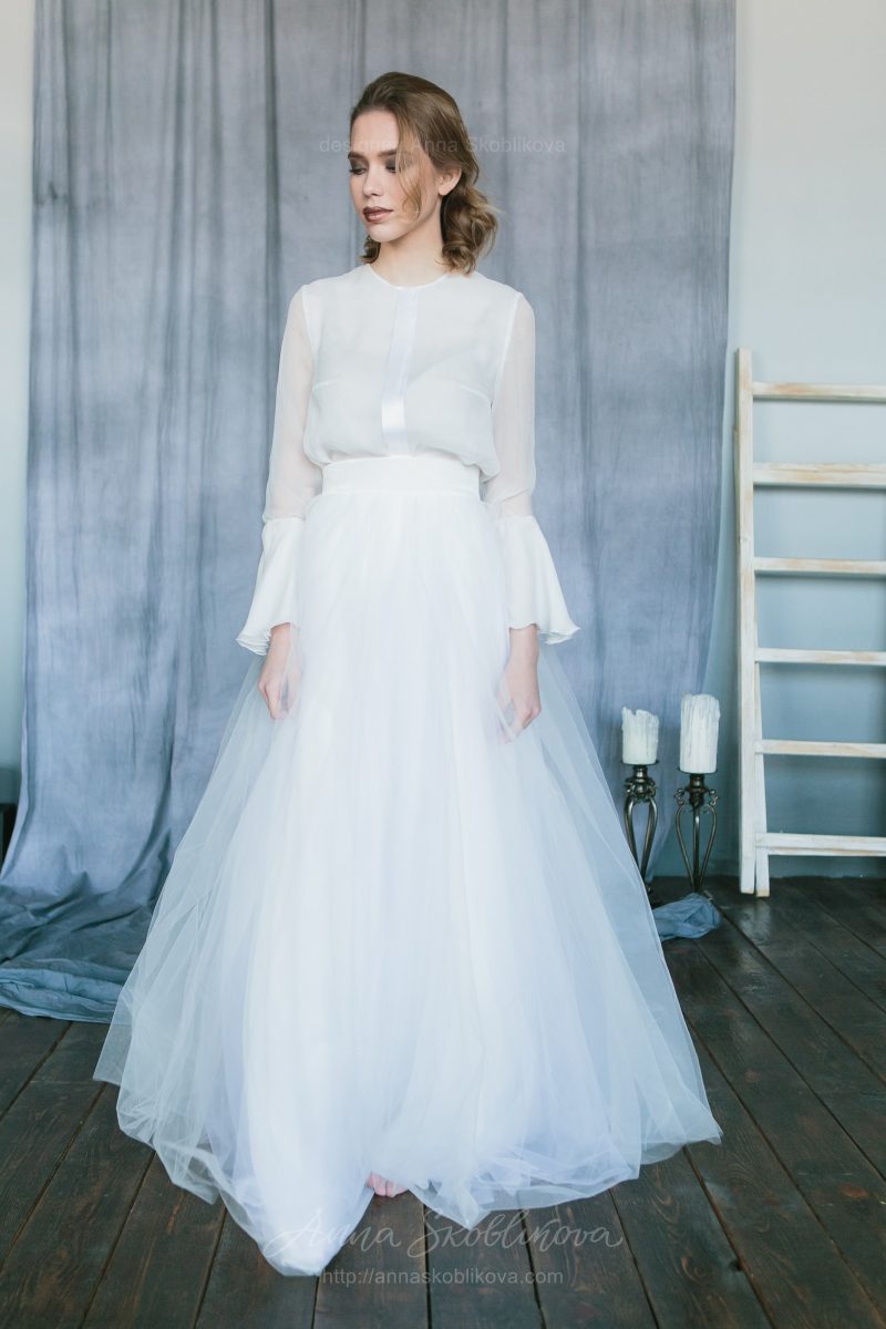 Свадебный комплект белого цвета от Anna Skoblikova