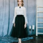 Черно-белый вечерник комплект юбка и блуза от Anna Skoblikova