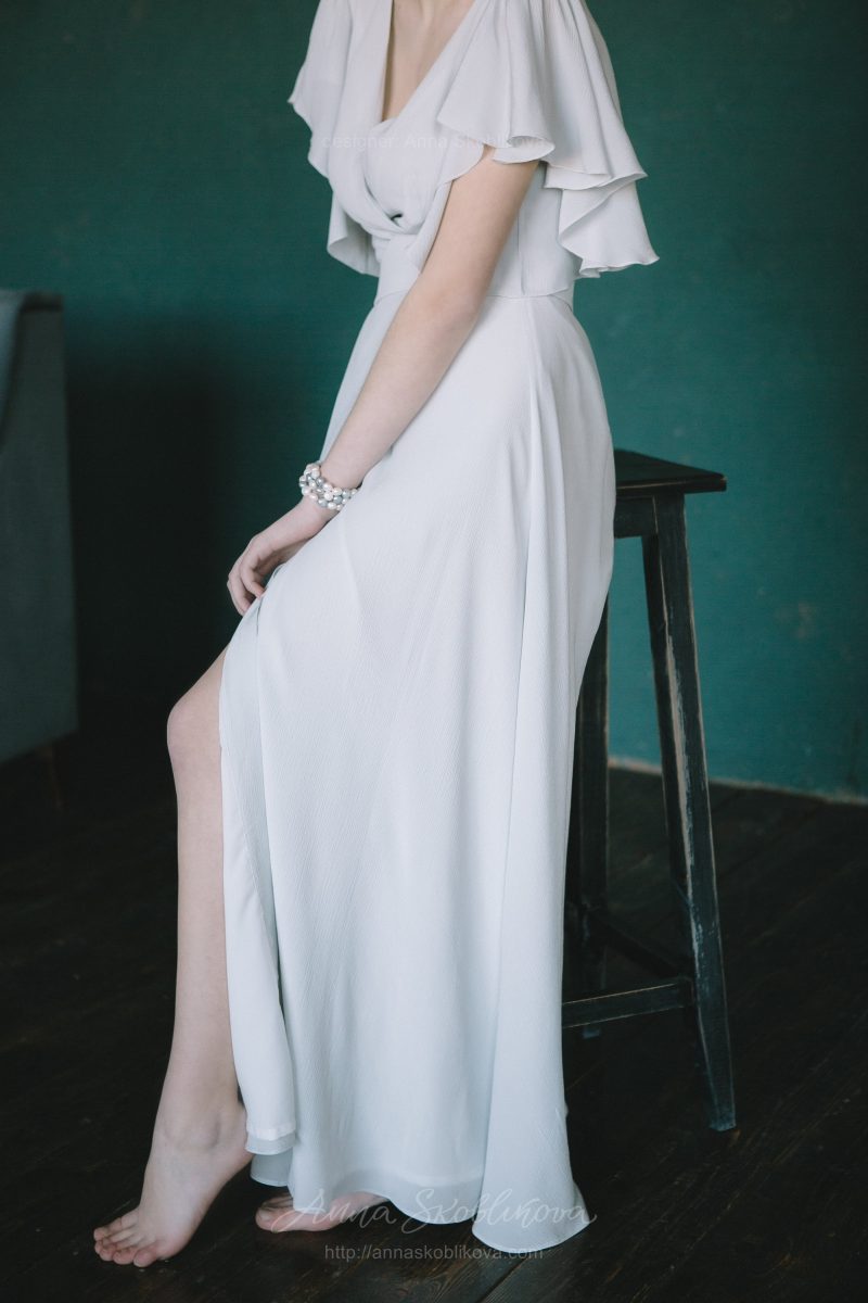 Вечернее и свадебное платье из натурального шелка от Anna Skoblikova