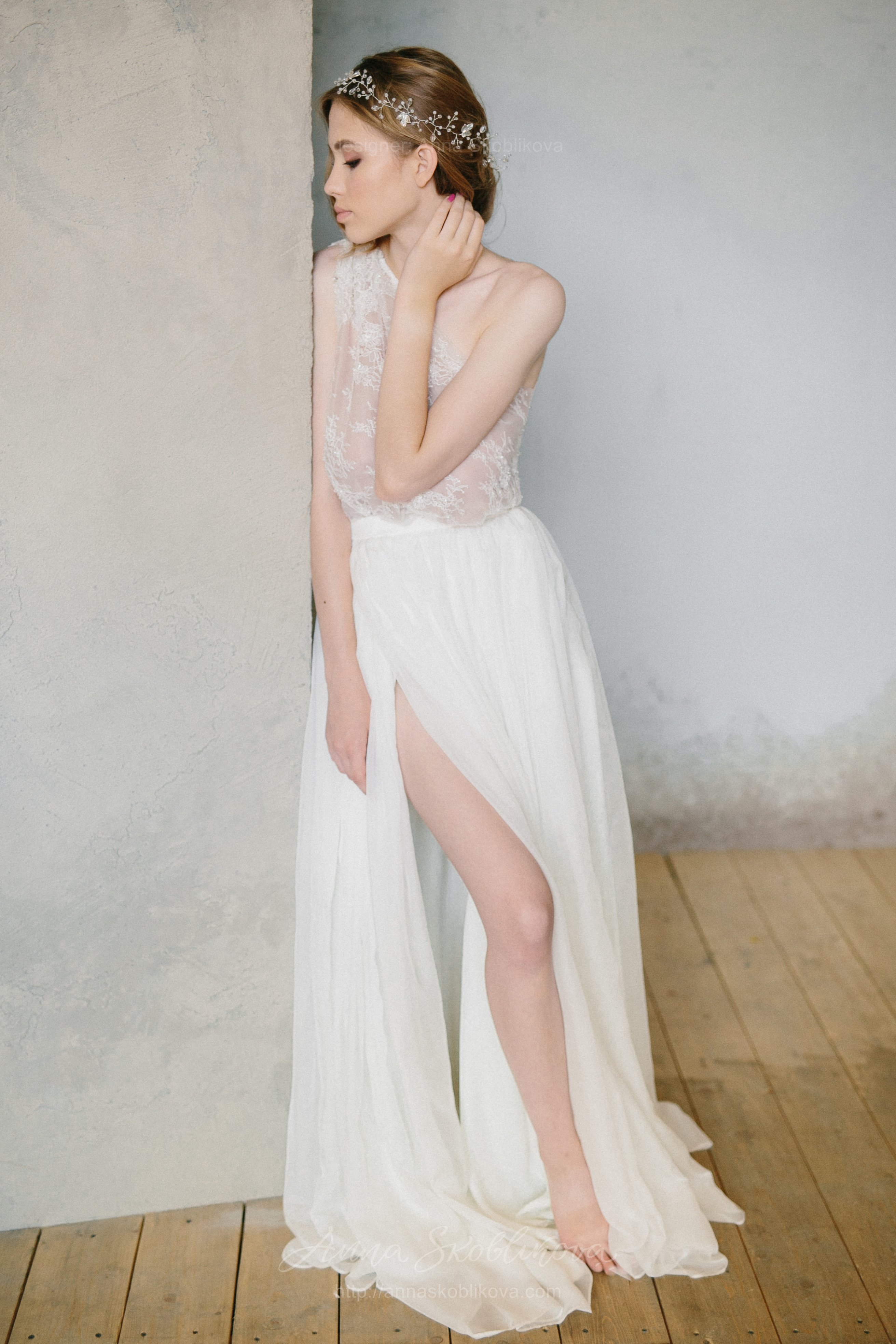 Two Piece Wedding Dress From Top And Wrap Skirt Wedding Dresses And Evening Gowns By Anna Skoblikova
