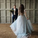 Blue Plus Size Wedding Dress - Anna Skoblikova