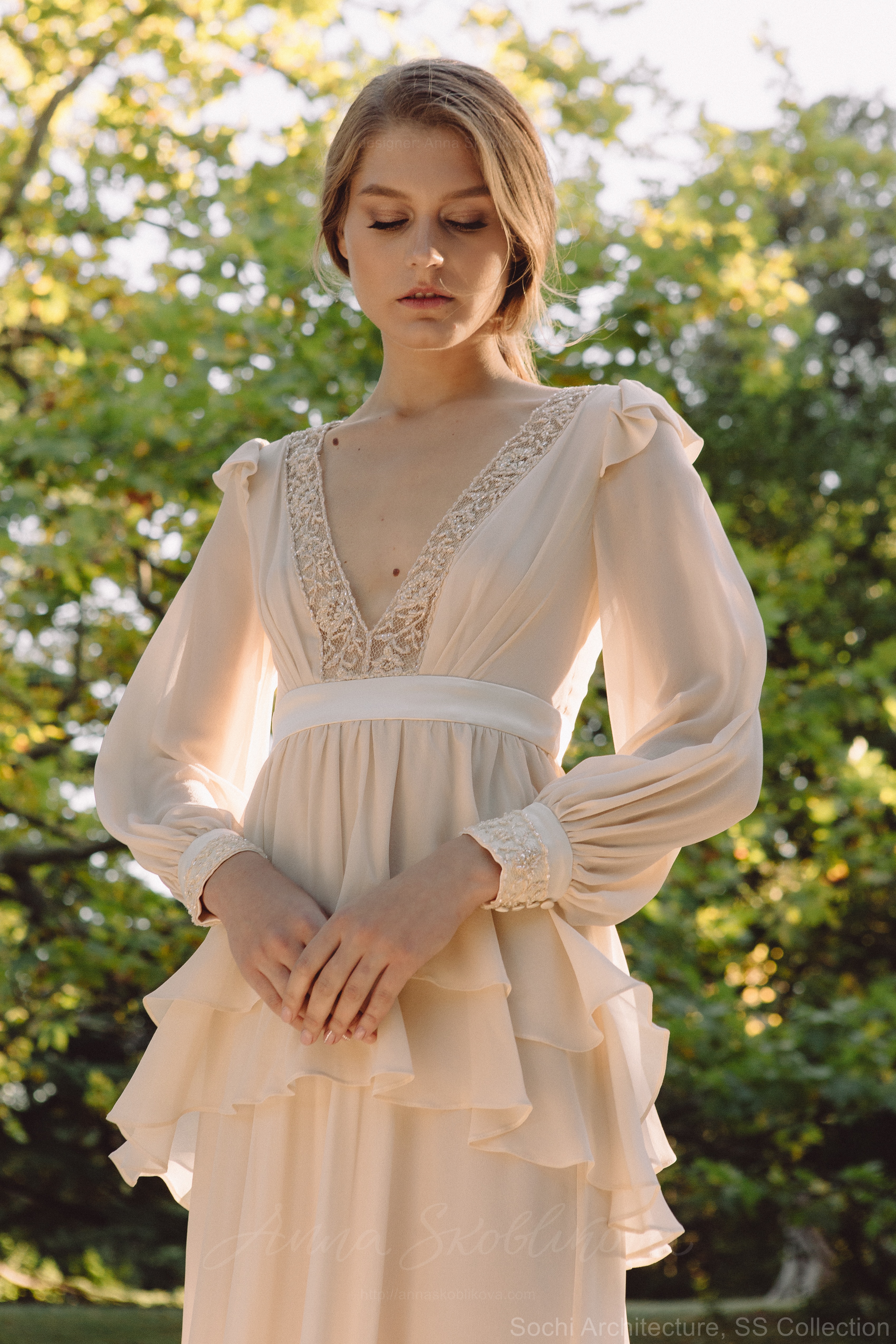 Свадебное платье для заднего двора из шелка - Bojhenа : Фото 1 : Anna Skoblikova