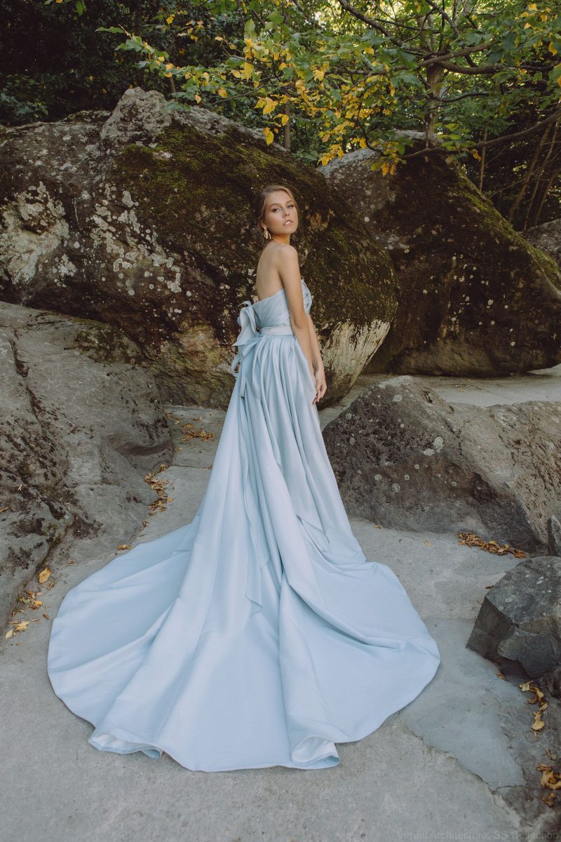 Cвадебное платье дымчато-голубого цвета - Rhapsody | Фото 7 | Anna Skoblikova | 0174