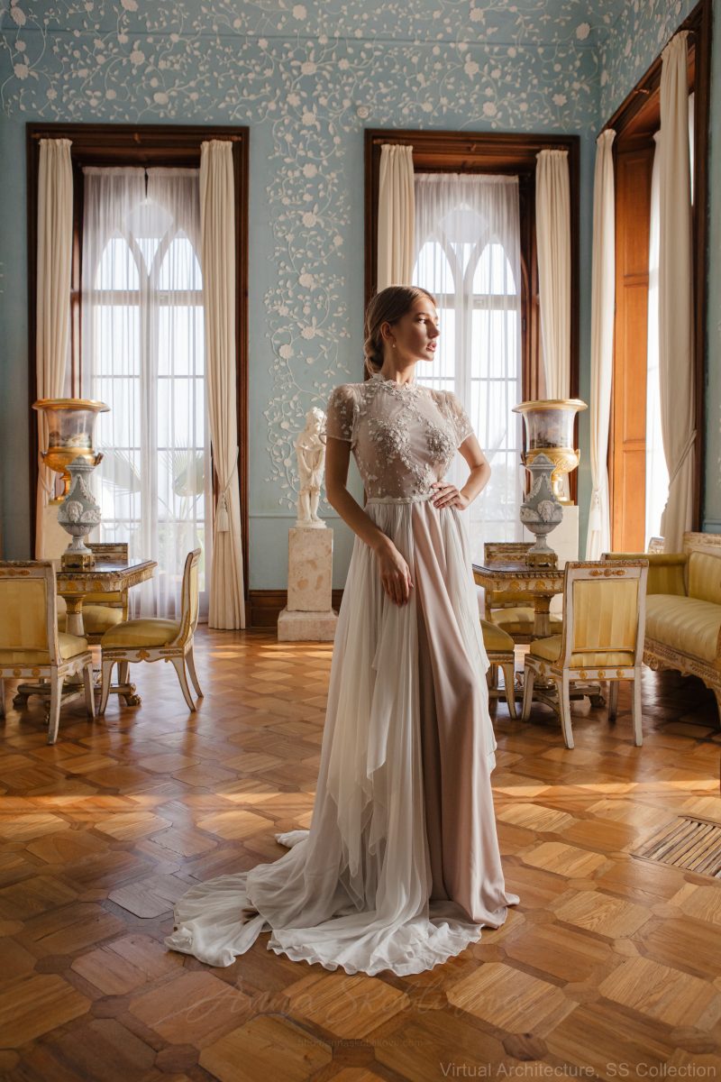 Illusion sleeve wedding dress - Oseana \ Anna Skoblikova \ 0171 \ Photo 6