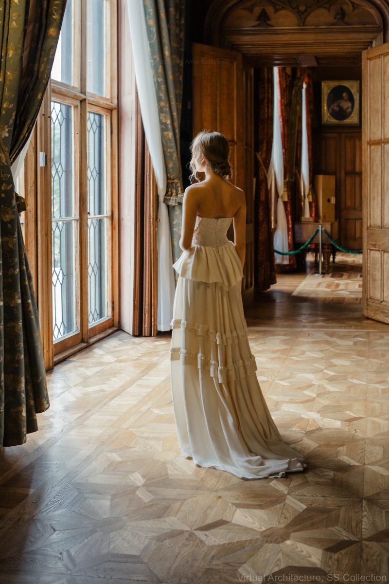 Vintage style corset wedding dress - Katharine  Anna Skoblikova  0175 | Photo 5