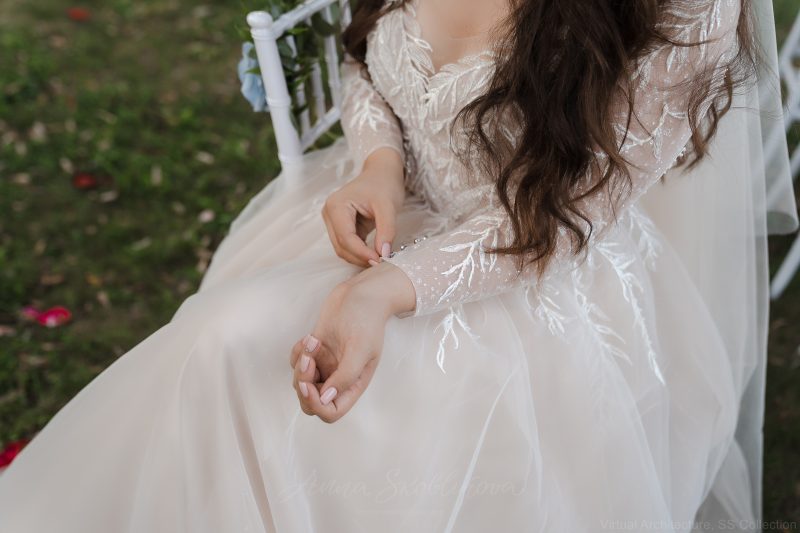 Appliques wedding dress - Mercury \ Anna Skoblikova \ 0196 | Photo 3